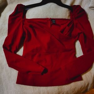SHEIN Bold Red Blouse
